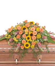 Heaven's Sunset Casket Spray